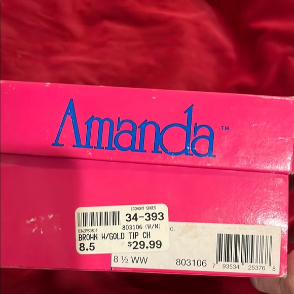 Amanda Rose Collection Gold Brown Heels Elegant Design - Picture 12 of 12